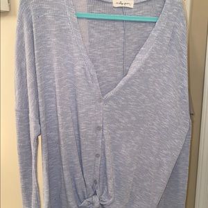 Mallory green baby blue top